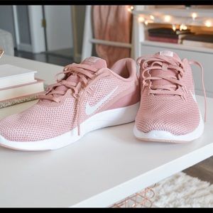 Blush pink Nike running shoes. Women’s size 11